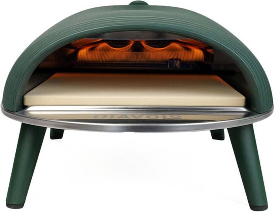 Delivita Diavolo Green Pizzaoven Gasgestookte Pizza Oven Portable & Inklapbaar Complete Startklare Set