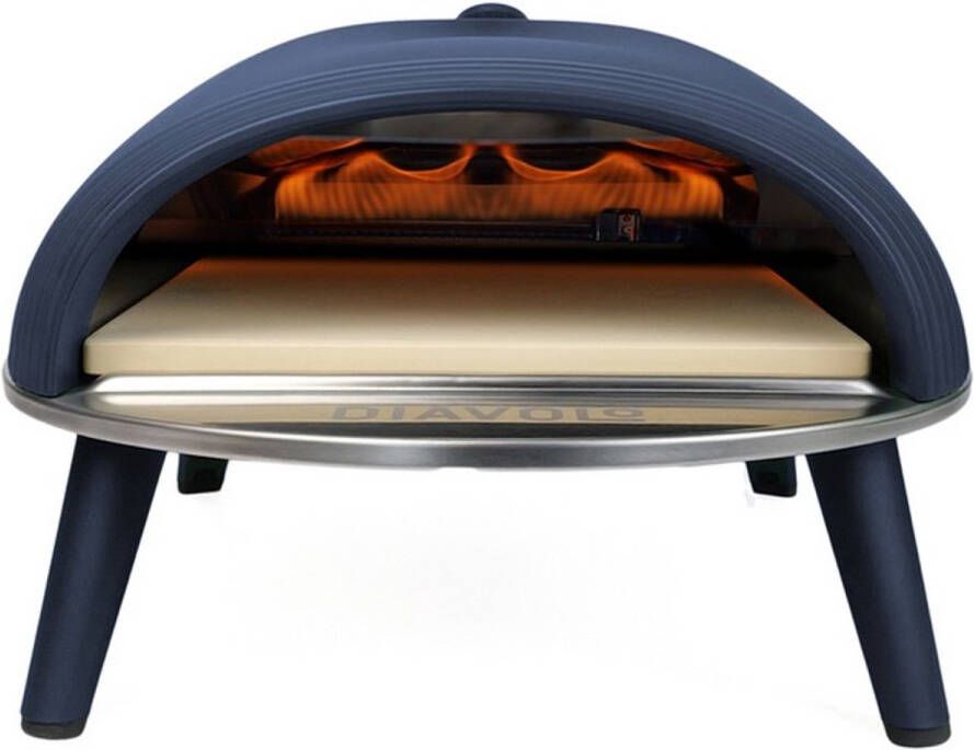 Delivita Diavolo Navy Blue Pizzaoven Gasgestookte Pizza Oven Portable & Inklapbaar Complete Startklare Set