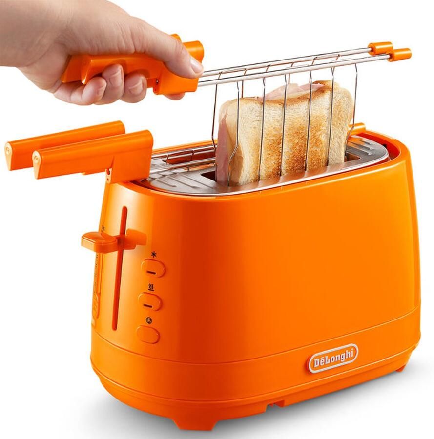 De Longhi De'Longhi CTLAP2203.O Broodrooster 2 Sneden Oranje 550 W