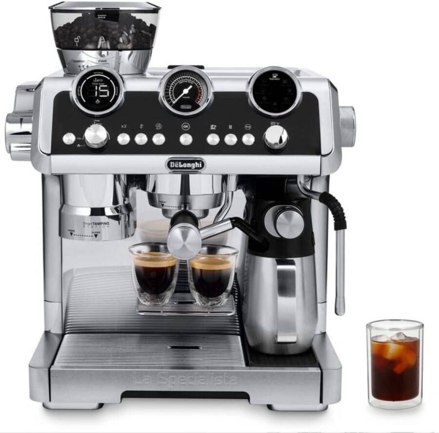 De Longhi EC9865.M Espressomachine 2 5 l Gemalen koffie Ingebouwde molen 1450 W Zilver