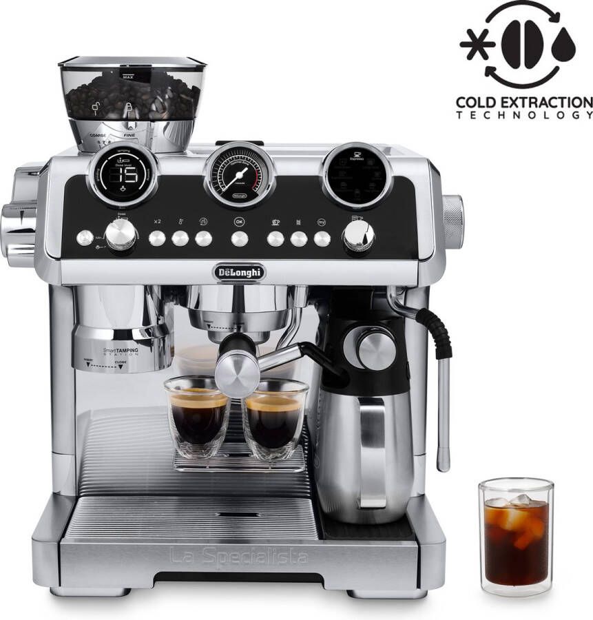 De Longhi EC9865.M Espressomachine 2 5 l Gemalen koffie Ingebouwde molen 1450 W Zilver