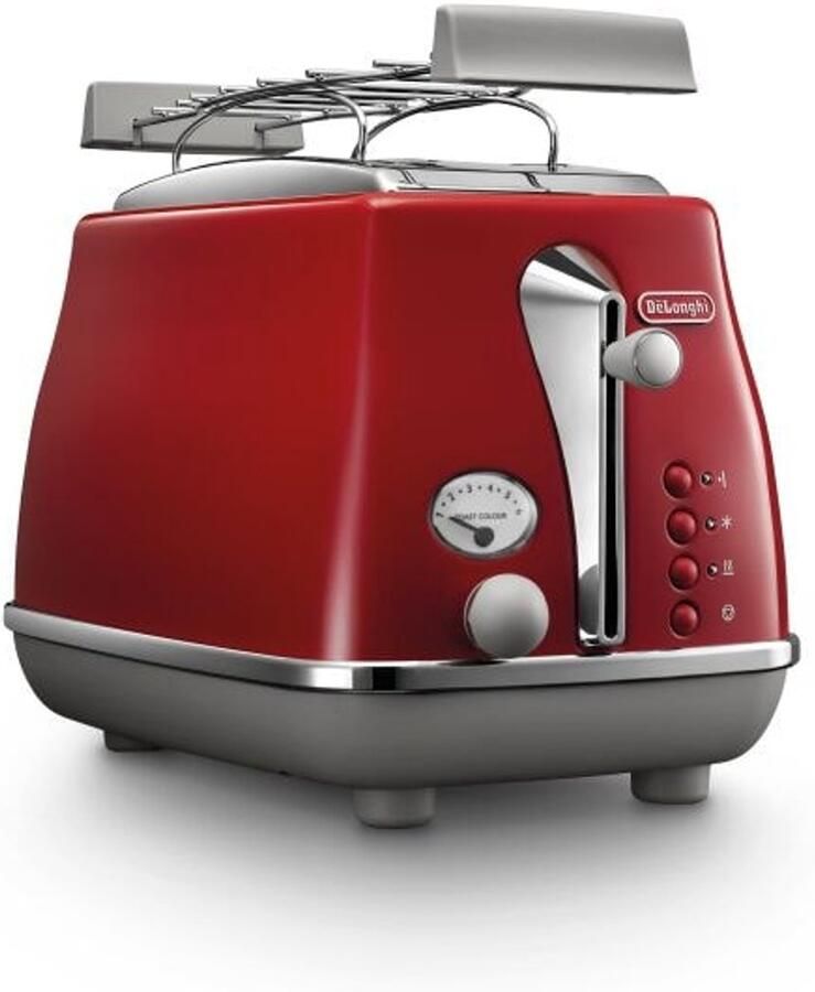 De Longhi Icona Capitals 6 2 snede(n) 900 W Rood