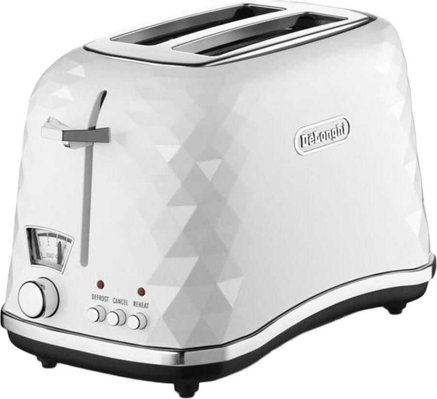 De'Longhi De Longhi CTJ 2103.W broodrooster 2 snede(n) 900 W Zwart Wit