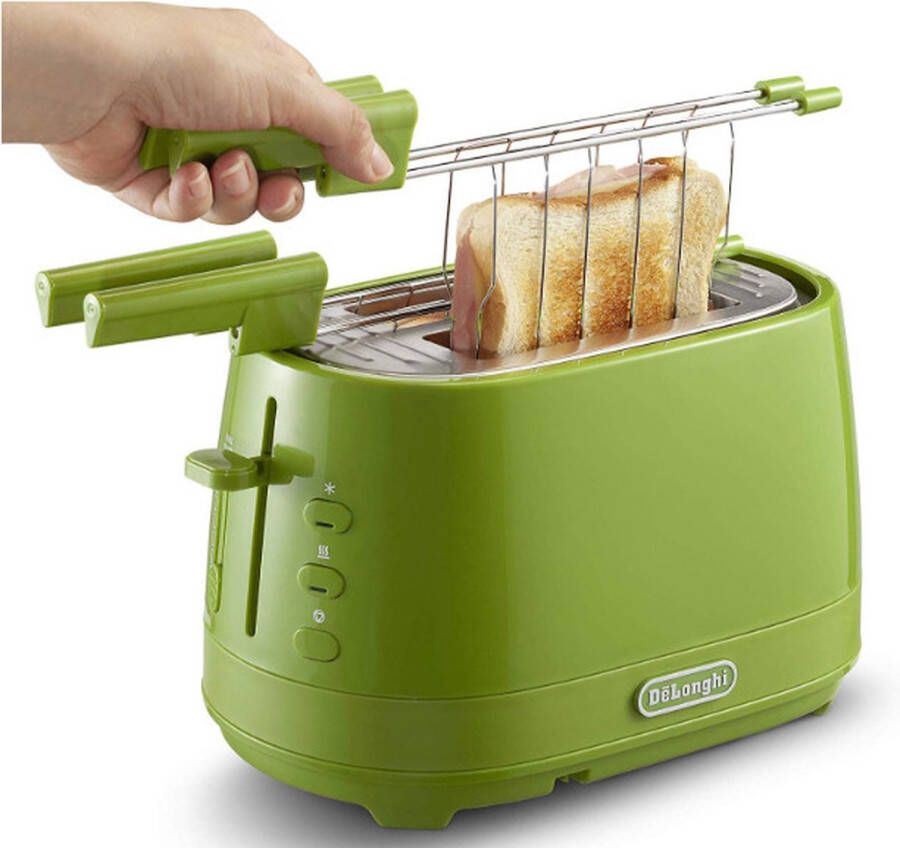 De Longhi De Longhi CTLAP2203.GR Broodrooster 2 Sneden Groen 550 W