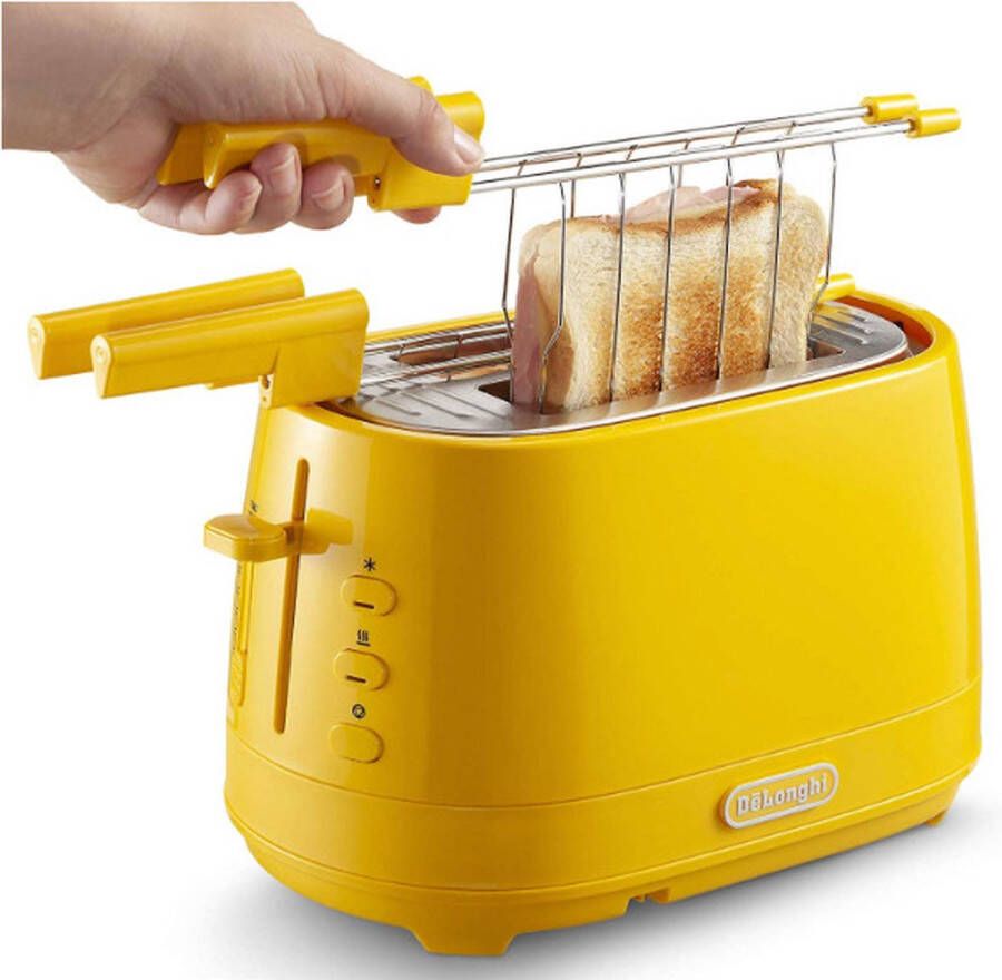 De Longhi DeLonghi CTLAP2203.Y Broodrooster 2 Sneden Geel 550 W