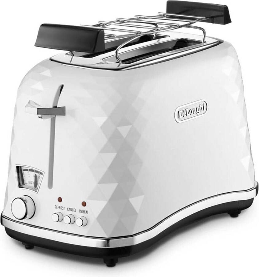 De'Longhi De Longhi CTJ 2103.W broodrooster 2 snede(n) 900 W Zwart Wit