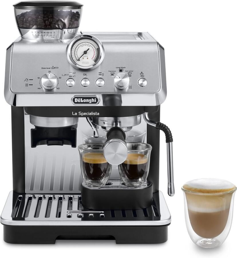 De'Longhi De Longhi La Specialista Arte pistonmachine met MyLatte Art-stoompijpje en Active Temperature Control Metaal Zwart EC9155.MB