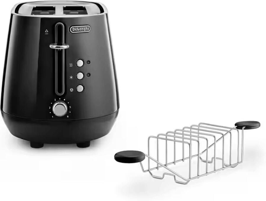 De'Longhi DeLonghi Eclettica CTY2103.BK Broodrooster 900 W Wit