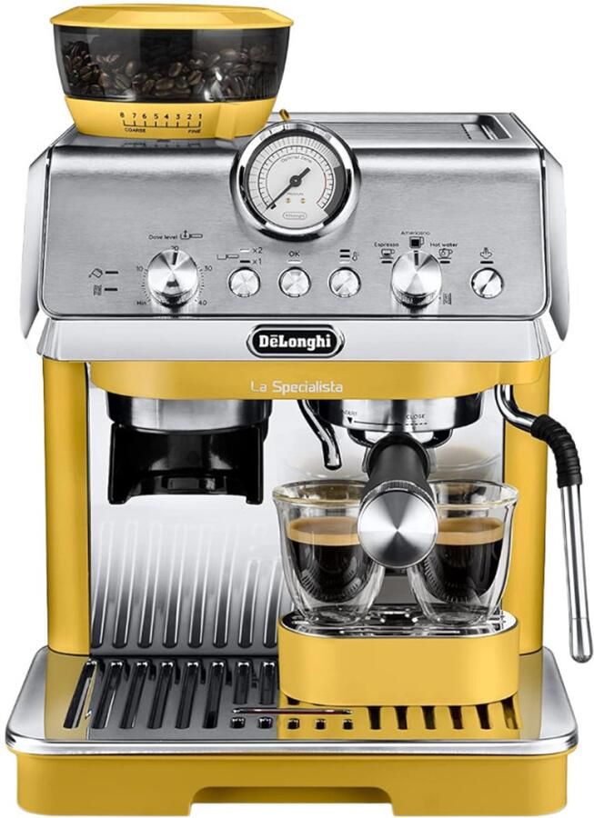 De'Longhi DeLonghi La Specialista Arte EC9155.YE Espresso machine met molen Geel