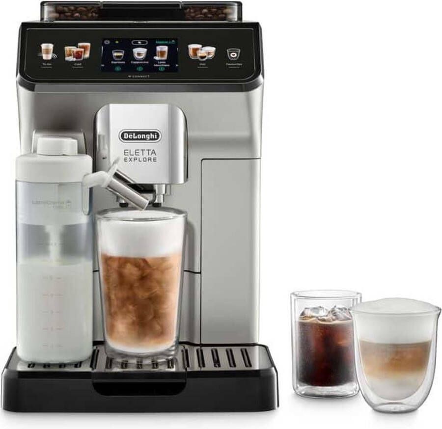 DeLonghi De&apos;Longhi ECAM450.65S Eletta Explore Cold Brew Volautomaat Zilver