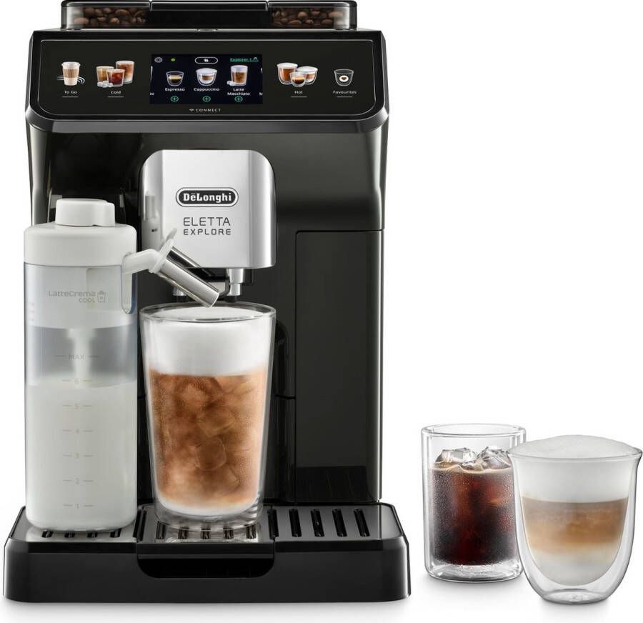 De Longhi De'Longhi Eletta Explore Volautomaat espressomachine Zwart Coldbrew