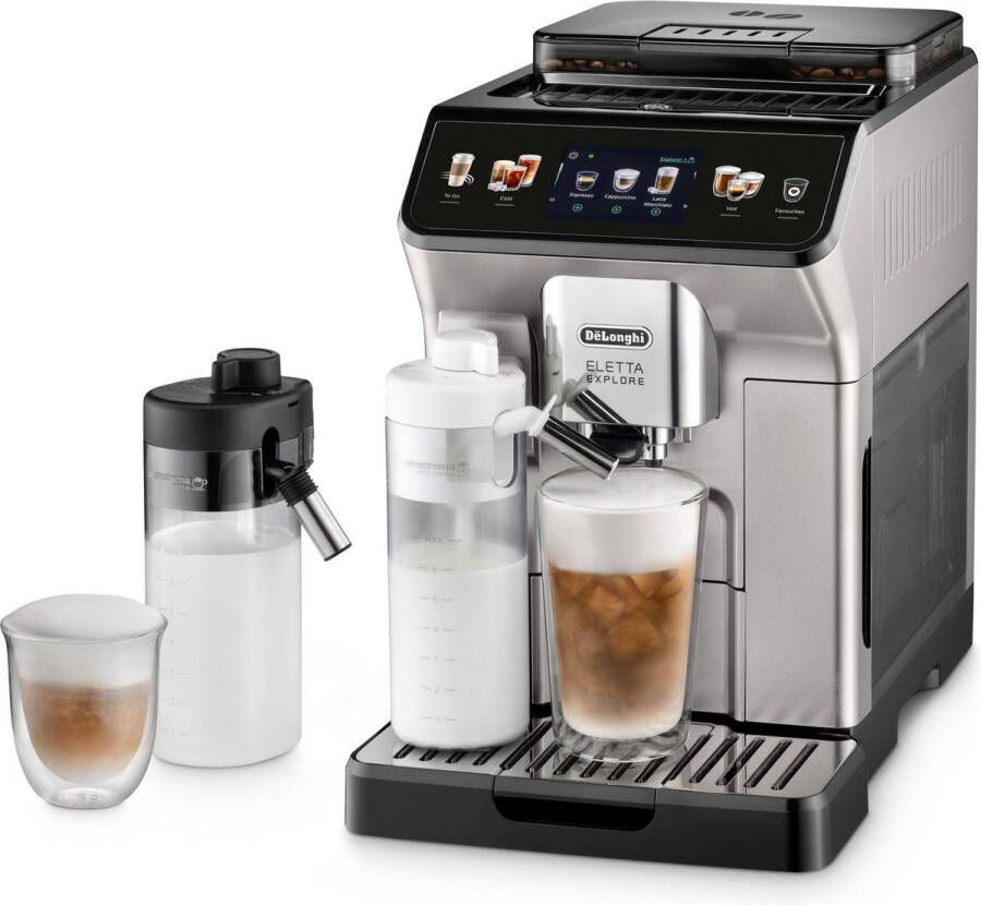 De'Longhi Volautomatisch koffiezetapparaat Eletta Explore ECAM450.55.S 40 Recepten warm & koud melkschuim