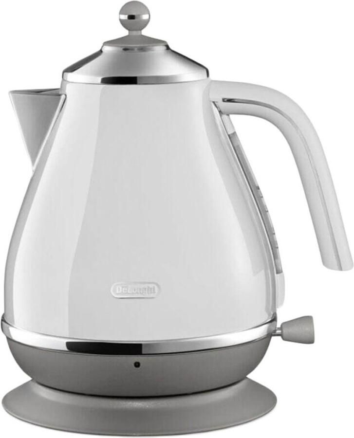 DeLonghi ICONA CAPITALS waterkoker 1 7L Roestvrij staal Afneembare en 360° draaibare voet Antikalkfilter Wit - Foto 2