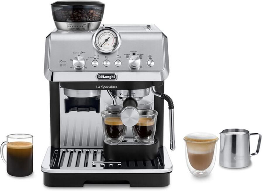 De'Longhi La Specialista Arte Evo pistonmachine met Cold Brew functie en handmatig stoompijpje Titanium EC9255.T