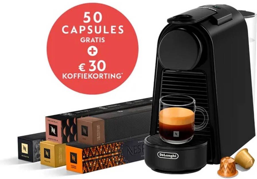 DeLonghi De'Longhi Nespresso Essenza Mini Mat Zwart EN85.B | Capsulemachines | 8004399332928 - Foto 3