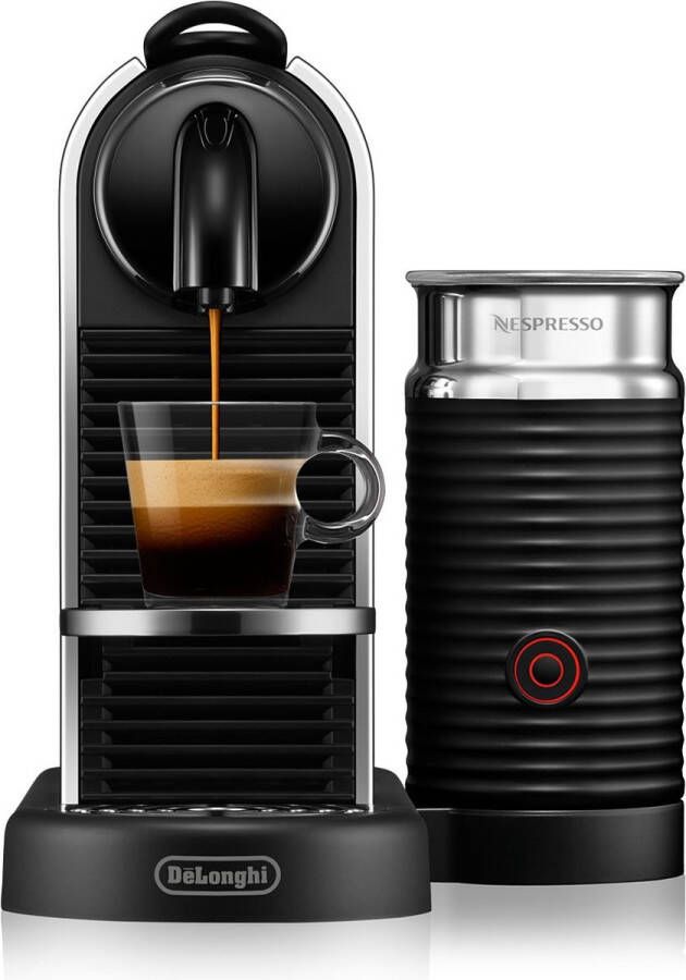 De'Longhi Nespresso CitiZ Platinum & Milk EN330M Koffiecupmachine Met melkopschuimer Stainless Steel