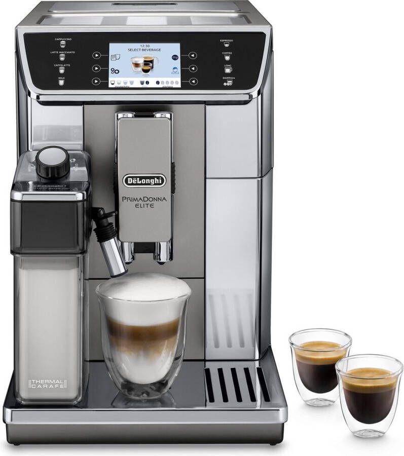 De'Longhi PrimaDonna Elite ECAM650.55.MS Volautomatische Espressomachine Zilver Zwart