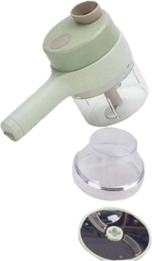 Designed By Man Mesa Living Draadloze Cordless Chopper – USB-Oplaadbare Mini Food Chopper Compact Keukenapparaat met RVS Mes & Transparante Kom – Ideaal voor Groente Kruiden & Noten