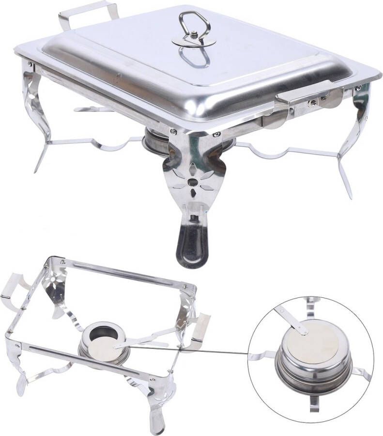 DHN Voedselverwarmer RVS Voedselverwarmer 6 Liter Buffet Buffetwarmer