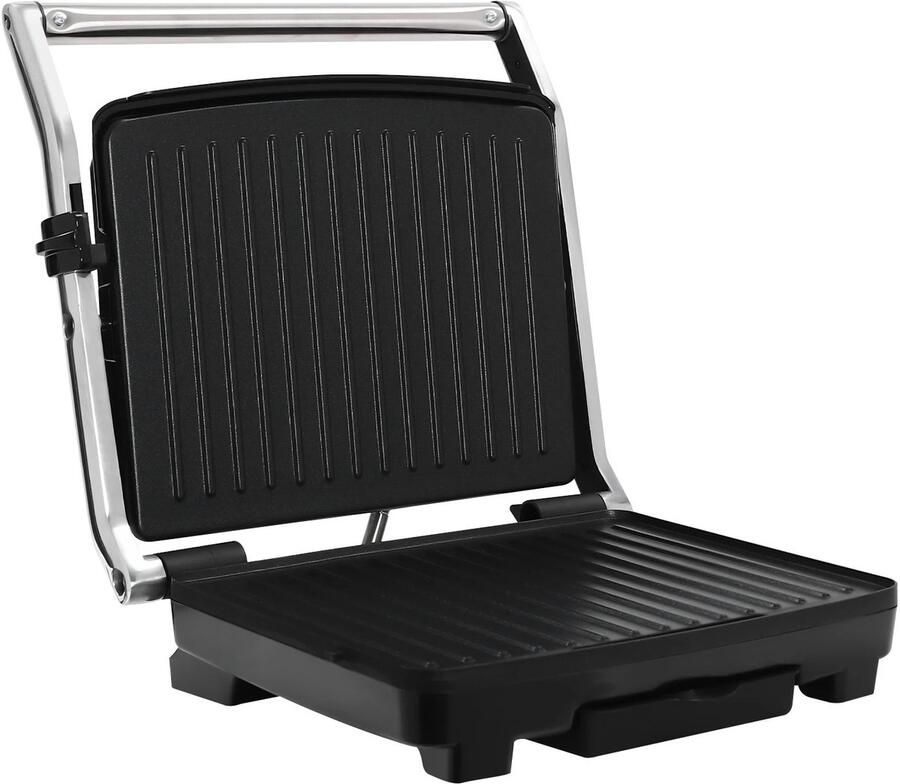 Dimico Contactgrill Tosti Apparaat Grill- Elektrische Panini Maker 2000W Contactgrills Lekbak Zwart Antiaanbaklaag