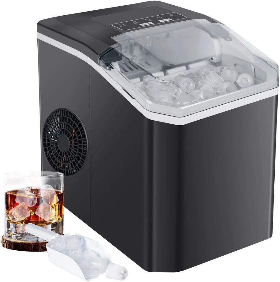 Dimico Ijsblokjesmachine Crushed Ice Ijsmaker Ijsmachine Ijsblokjesmakers Zelfreinigend 9 IJsblokjes in 6 Minuten