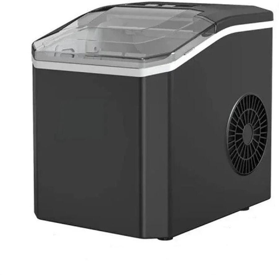 Dimico IJsblokjesmachine IJblokjesmakers IJsmachine Mini Zwart – Automatische Ice Maker – 9 IJsblokjes in 6-8 Min – 12kg 24u – Zelfreinigend – Compact & Draagbaar – Aanrecht