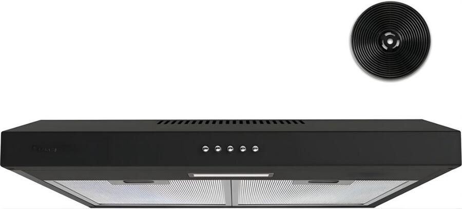 KAD Afzuigkap Onderbouw Afzuigkap 60 cm 3 Snelheden met LED Zwart 10cm x 48cm x 60cm