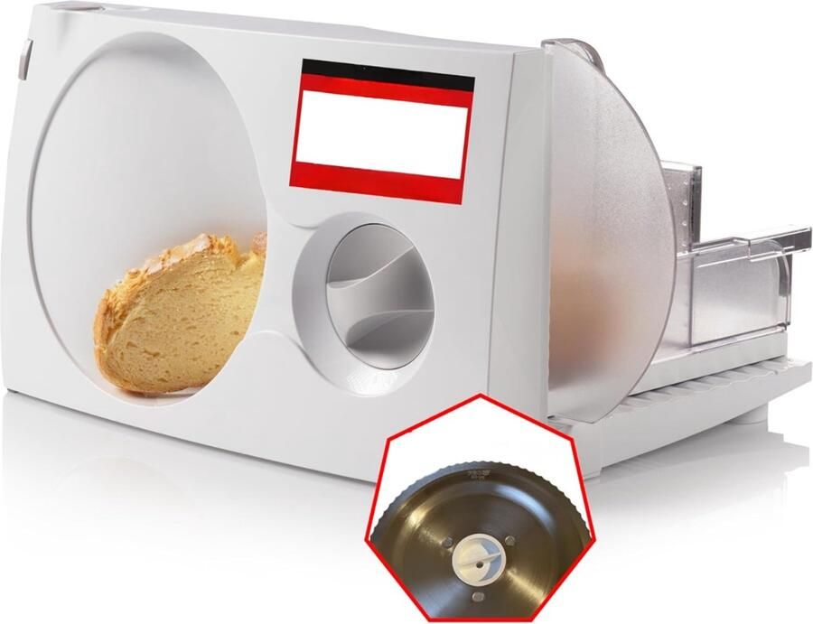 DNA Broodsnijmachine Elektrisch Broodsnijder Wit ‎33cm x 20cm x 25cm