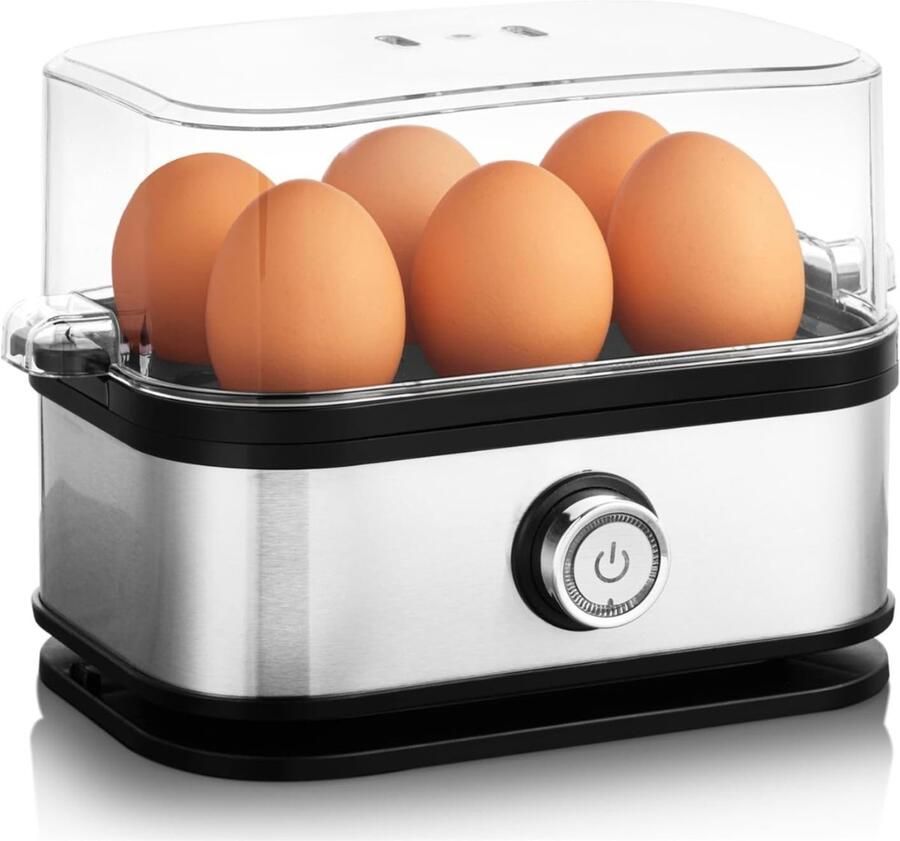 DNA Eierkoker Electrisch Eierkoker Met Timer Zilver 21cm x 13cm x 14cm