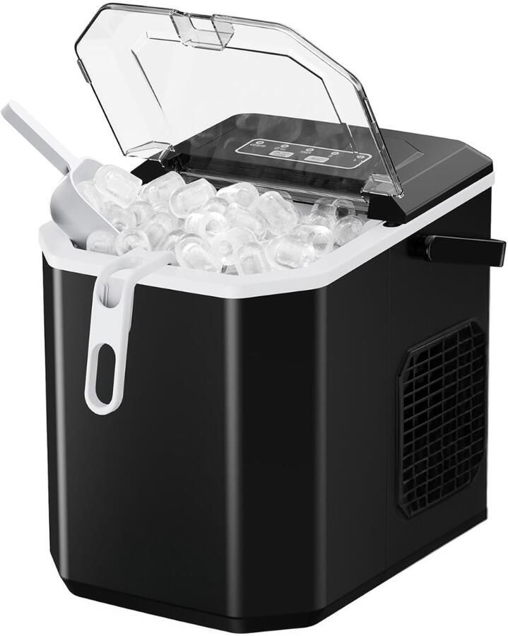 DNA Ijsblokjesmachine Crushed Ice Ijsblokjes Machine Ijsblokjesmakers Ijsmachine Zwart 23cm x 30cm x 29cm