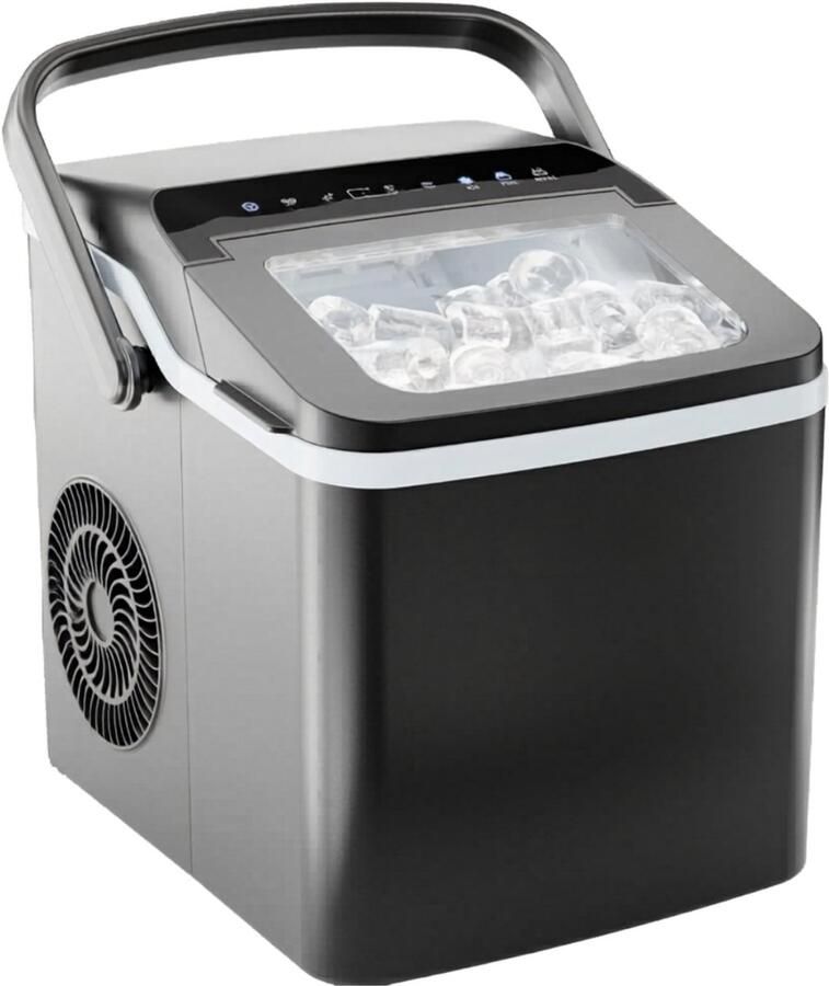 DNA Ijsblokjesmachine Crushed Ice Ijsblokjes Machine Ijsblokjesmakers Ijsmachine Zwart 33cm x 27cm x 33cm