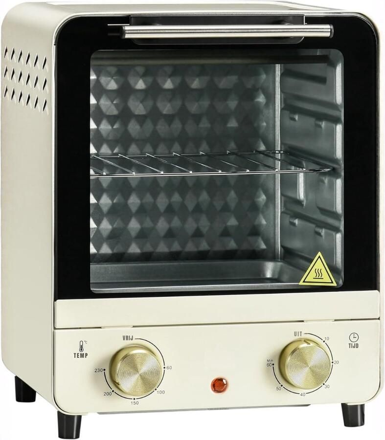 DNA Mini Oven Camping Oven Mini Oven Vrijstaand -Crème Wit ‎28cm x 26cm x 32cm