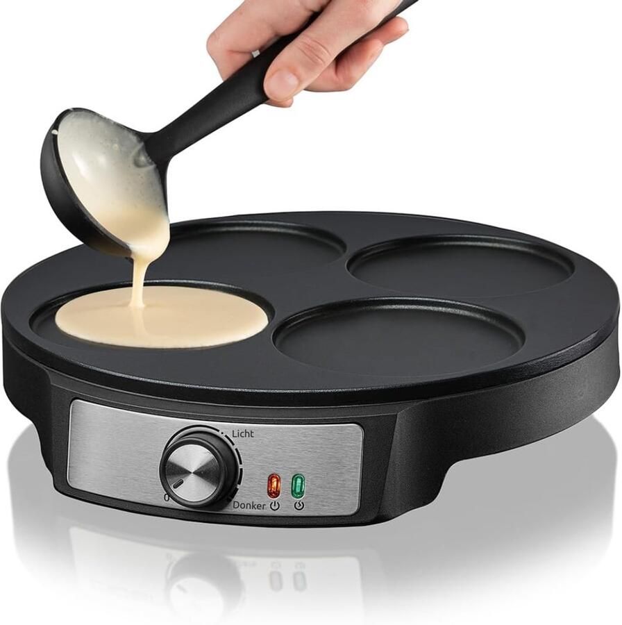 DNA Pannenkoekenmaker Pancake Maker Pannenkoekenmaker Pancake Pan Zwart 33cm x 31cm x 6cm