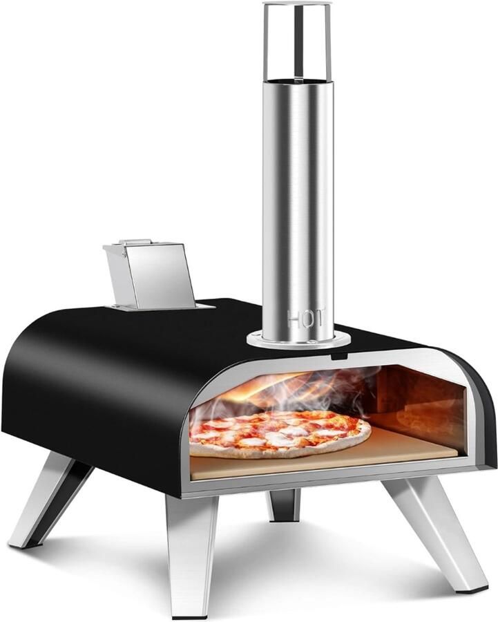 DNA Pizza Oven Buiten Pizzaschep Pizzarette Zwart ‎69cm x 37cm x 72cm