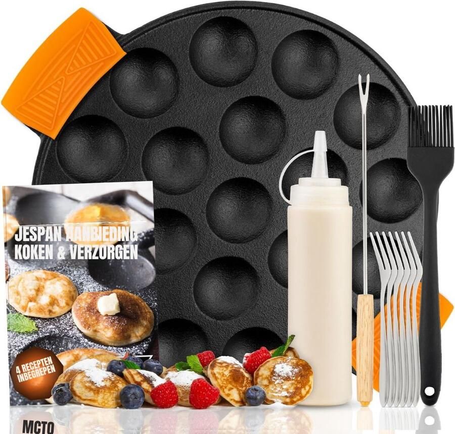 DNA Poffertjespan Electrisch Poffertjesmaker Zwart 24cm x 24cm x 2cm