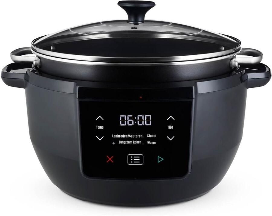 DNA Slowcooker Met Timer Slowcooker Multicooker Zwart 39cm x 26cm x 35cm