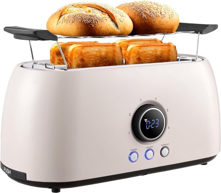 DNA Toaster Broodrooster Broodroosters Toaster Broodrooster Bulgur Beige 20cm x 35cm x 16cm
