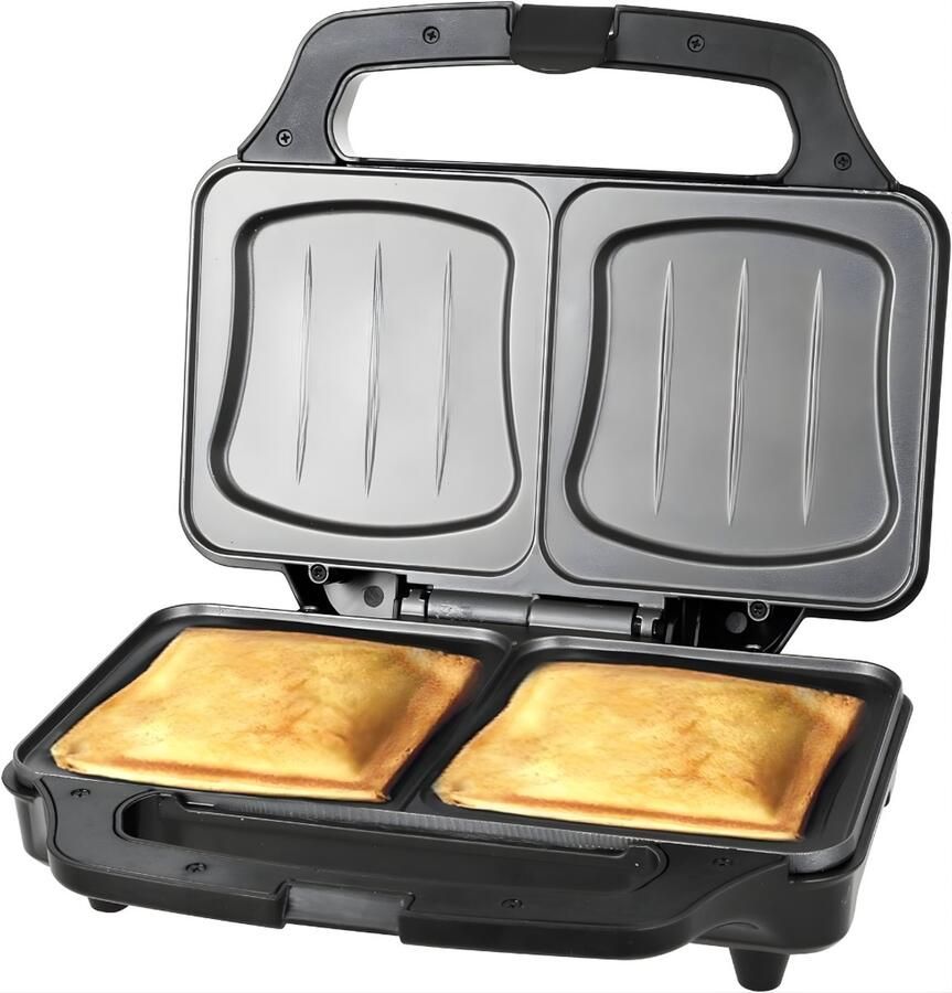 Quvo Tosti-ijzers Tosti Apparaat Tosti Ijzer Zwart 32cm x 27cm x 12cm