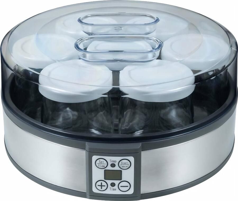 DNA Yoghurtmaker Ijsmachine Yoghurtmachine Zilver Grijs 25cm x 25cm x 13cm