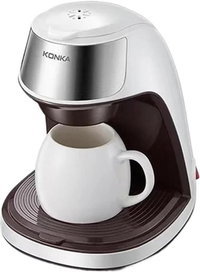 Dnntunk Mini-Koffiezetapparaat Draagbaar Automatisch Filterkoffiezetapparaat Elektrisch Koffiezetapparaat Wit