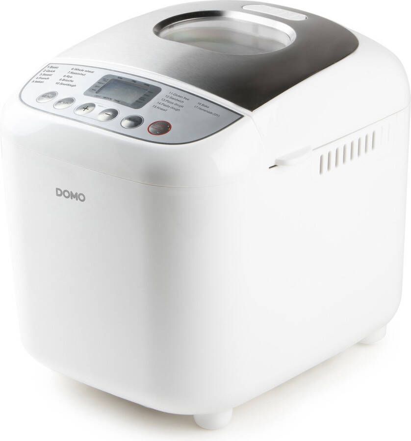 Domo B3976 Broodbakmachine – 17 Programma s – 500-1000g – Glutenvrij Programma – Wit