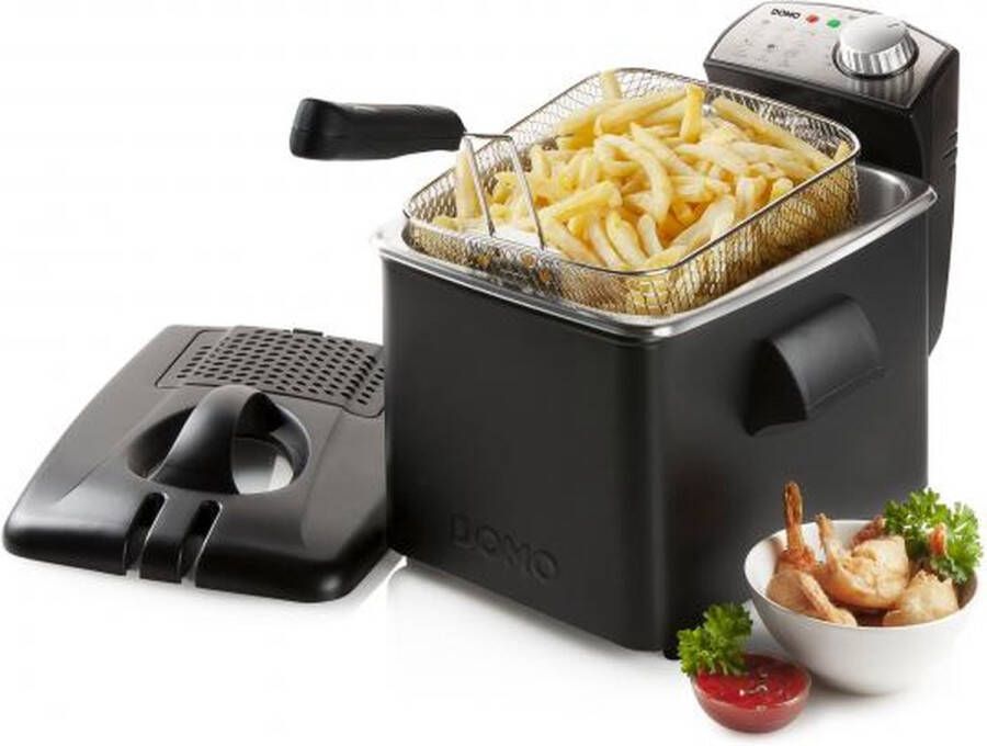 Domo DO1014FR friteuse Enkel 4 5 l Vrijstaand 3200 W Heteluchtfriteuse Zwart