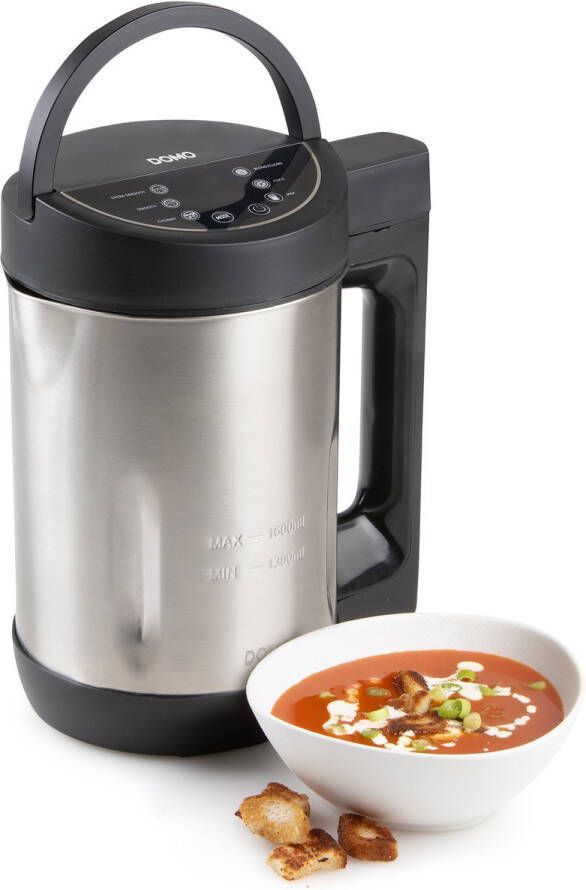Domo DO1144BL Soepmaker 1 6L 6 Programma's Blender RVS Inox Zwart
