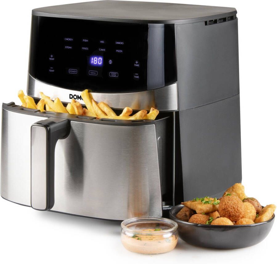 Domo DO547FR Airfryer XXL Heteluchtfriteuse 7L PFAS-vrij Inox