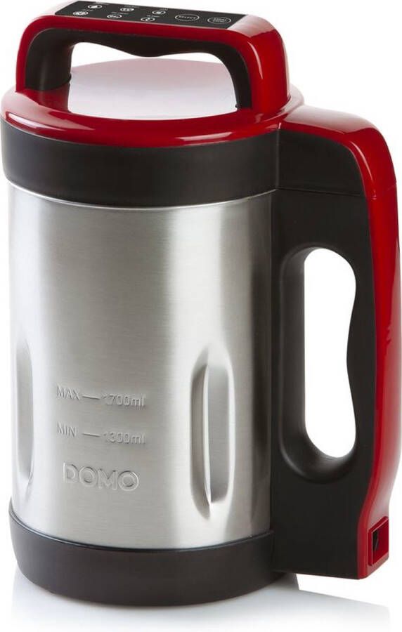 Domo DO719BL 1 7 l Blenderstijl Zwart Rood Roestvrijstaal 17250 RPM Touch Zwart - Foto 2