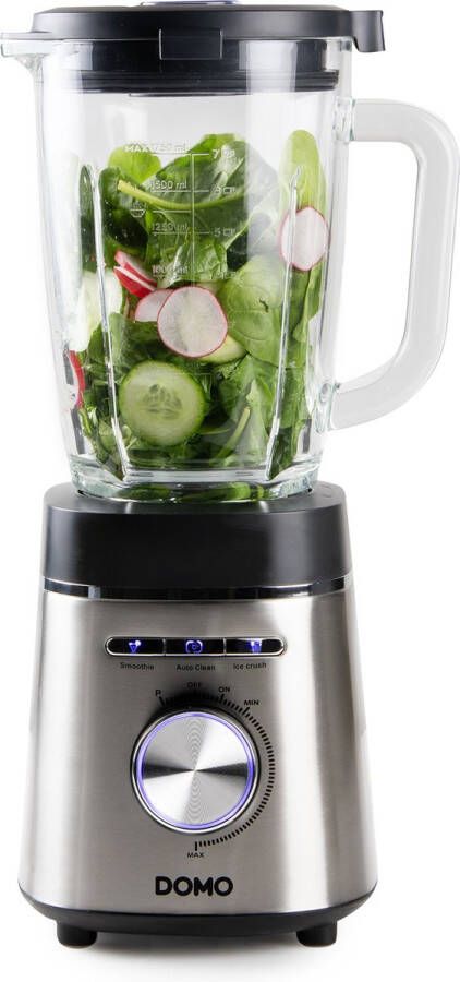 Domo DO740BL Blender Smoothie Maker Glazen Kan 1 75L 1400 W