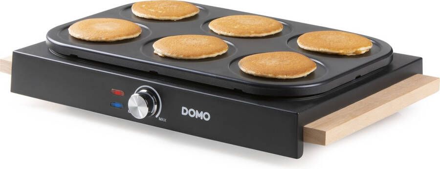 Domo DO8717P Pannenkoekenmaker 'Family Crêpe' wood design 6 personen