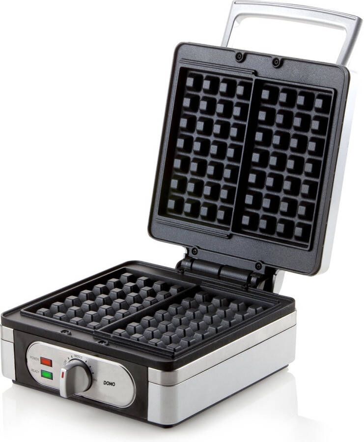 Domo DO9047W N Wafelijzer XXL Belgische Wafels 1400W RVS