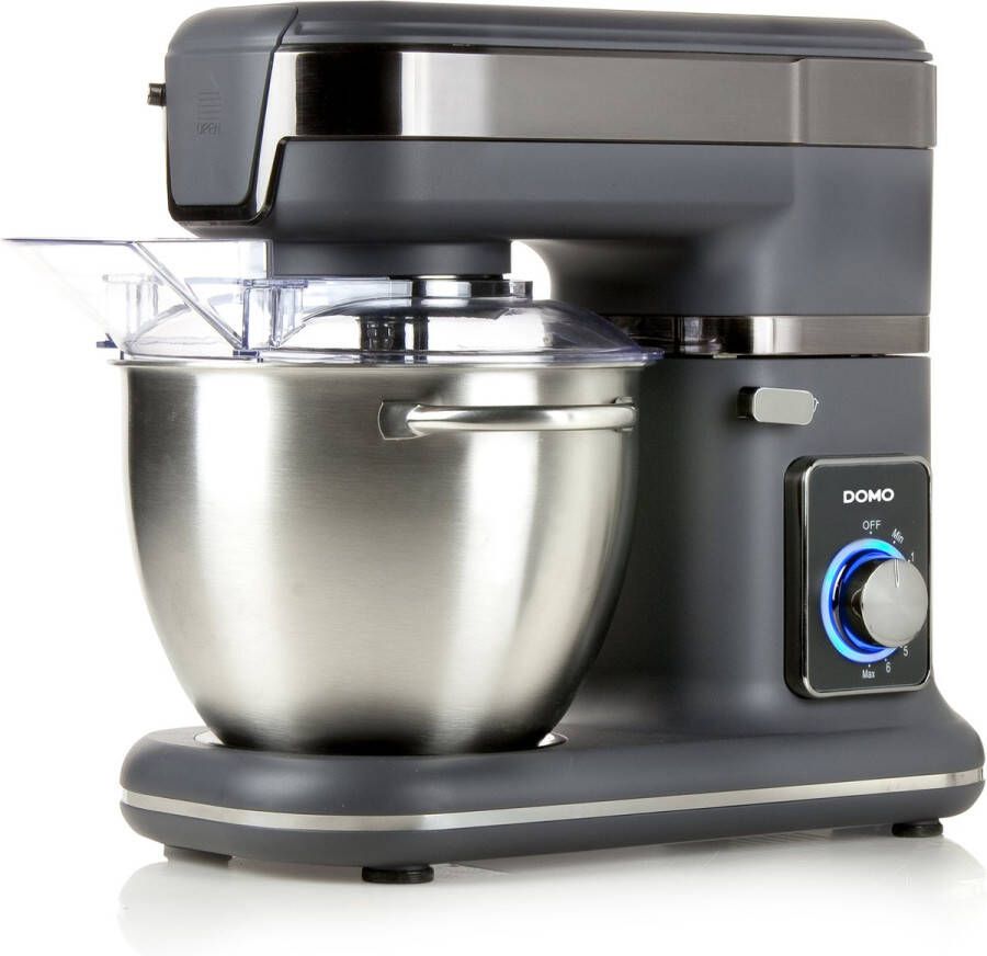 Domo DO9070KR Keukenrobot – Keukenmachine – 4 5L RVS Mengkom – 1000W – Grijs