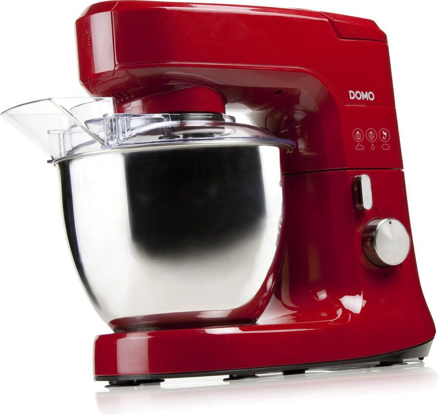 DOMO DO9145KR Keukenmachine 700W met blender en groentensnijder rood - Foto 2